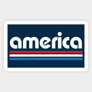Retro America Word Art // Vintage Grunge Proud American Magnet